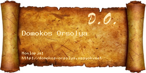 Domokos Orsolya névjegykártya